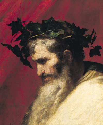 Head of an Old Man, fragment fra Triumph of Bacchus av Jusepe de Ribera