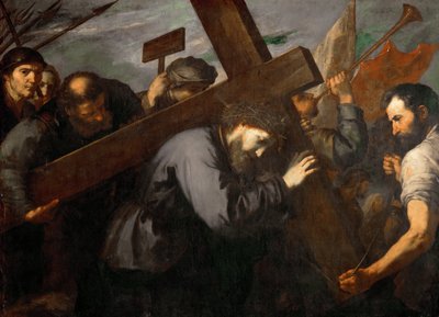 Jesus portant la Croix - Kristus som bærer korset - Jose de Ribera (1591-1652). Olje på lerret, ca. 1635. Dimensjon : 144x198 cm. Kunsthistorisk museum, Vienne av Jusepe de Ribera