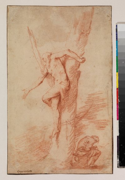 Mann bundet til et tre, og en figur hvilende, 1630-35 av Jusepe de Ribera
