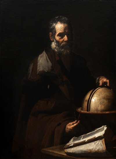 Filosof med en globus (Anaxagoras?) av Jusepe de Ribera