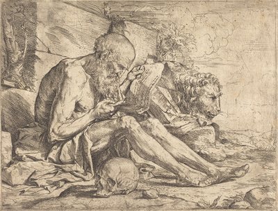 Saint Jerome Reading av Jusepe de Ribera