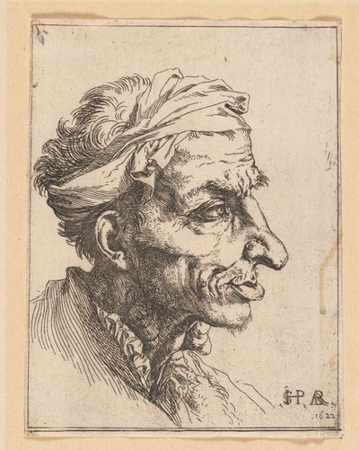 Lite grotesk hode av Jusepe de Ribera