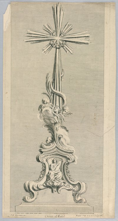 Design for et alterkors av Juste Aurèle Meissonnier