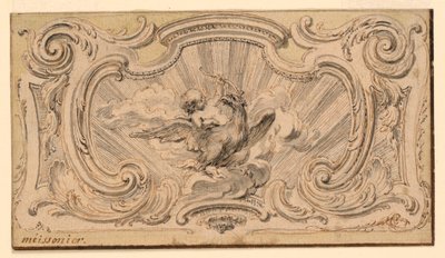 Design for et ornamentpanel av Juste Aurèle Meissonnier