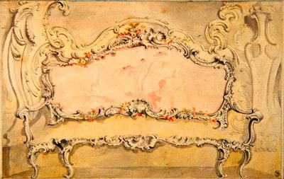 Design av en sofa for grev Bilenski av Juste Aurèle Meissonnier