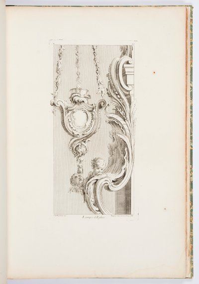 Kirkelampe, plate 83, fra Oeuvres de Juste-Aurèle Meissonnier (Verk av Juste-Aurèle Meissonnier) av Juste Aurèle Meissonnier