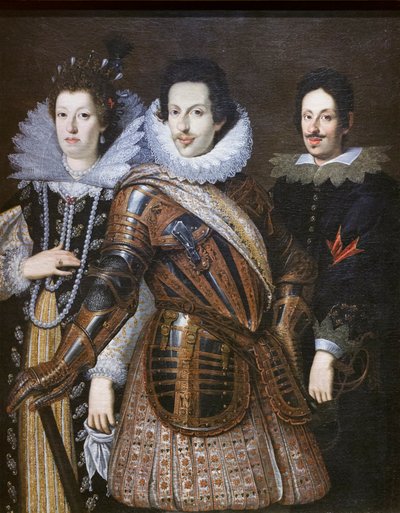 Cosimo II av Medici med sin kone Maria Magdalena av Østerrike og sønnen Ferdinand II av Justus Suttermans