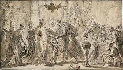 Ekteskapet mellom Zenobia og Odenatus av Justus van Egmont