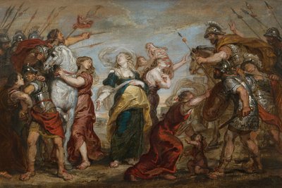 Forsoningen mellom romerne og sabinerne, ca. 1655-1656. av Justus van Egmont