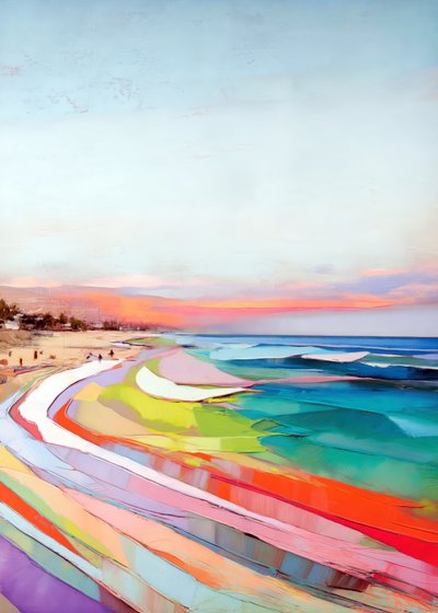 Den fargerike Sunset Beach av Justyna Jaszke
