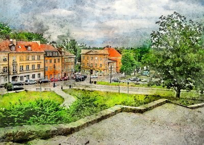 Utsikt over den historiske byparken av Justyna Jaszke