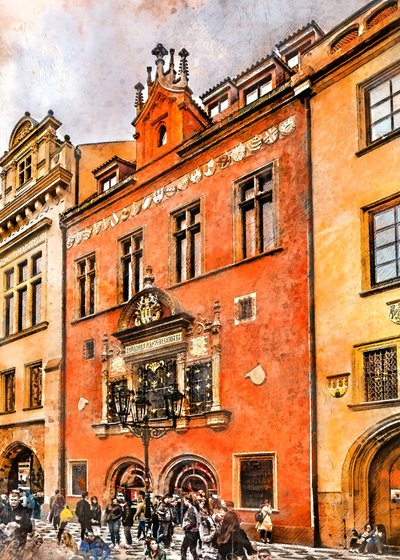 Den historiske fasaden i Praha av Justyna Jaszke