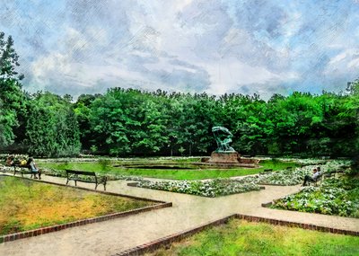 Statuen i den fredelige parken av Justyna Jaszke