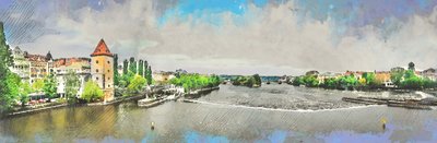 Skisse av utsikten over River City av Justyna Jaszke