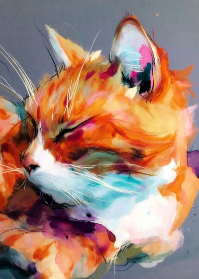 Livlig sovende katt av Justyna Jaszke