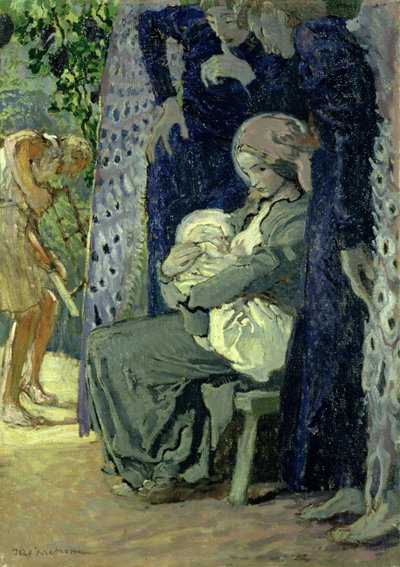 Holy Family, ca. 1913 (olje på lerret) av Józef Mehoffer