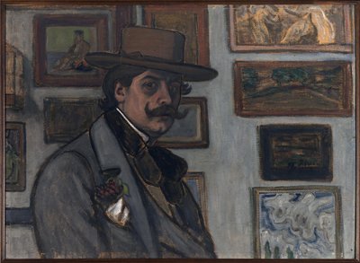Selvportrett i brun hatt, 1897. av József Rippl Rónai