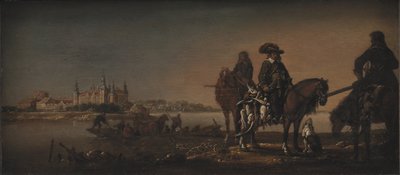 Prins Christian, arvingen, jakter ender på Nykøbing slott av KMS 1530 Monogrammist A.M.