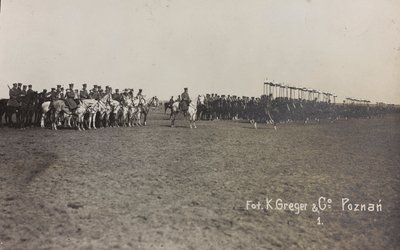 Album " Jack Bosio - War Campaign 1917-1920 ": Militært oppdrag i Polen (Warszawa - Posen) mars-april 1919, et hestebatteri i Posen (Poznan), 03-04/1919 (s/hv-foto) av K. Greger