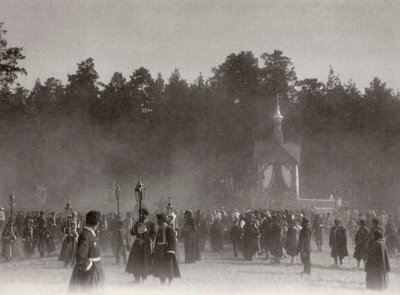 Påskeprosesjon, Sarov-klosteret, Russland, 1903 av K. von Hahn