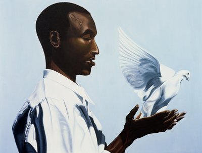 Be Free Three (olje og akryl på lerret) av Kaaria Mucherera