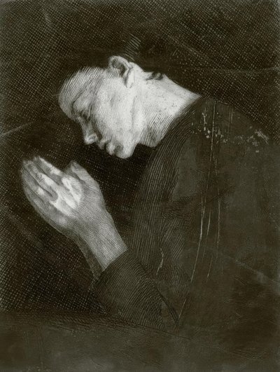 Bedende jente av Käthe Kollwitz