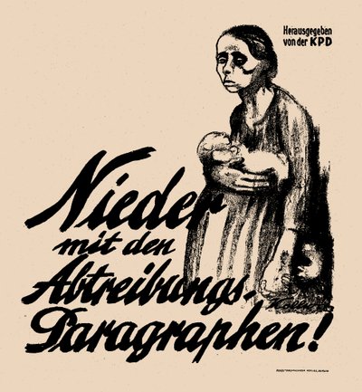 Ned med abortparagrafene!, 1923. av Käthe Kollwitz