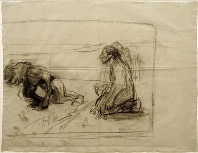 K. Kollwitz, Studie om Pflüger (plogmann med knelende kone) av Käthe Kollwitz