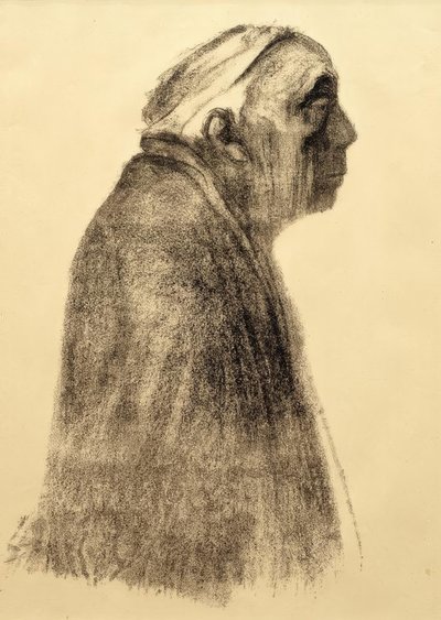 Selvportrett i profil til høyre av Käthe Kollwitz