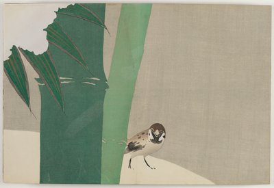 Flowers of a Hundred Worlds (Momoyogusa): Bambus i snø (Secchuchiku) av Kamisaka Sekka
