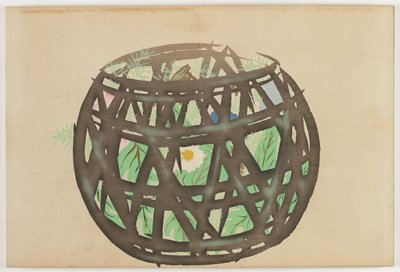Flowers of a Hundred Worlds (Momoyogusa): Flower Basket (Hanakago) av Kamisaka Sekka