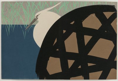 Flowers of a Hundred Worlds (Momoyogusa): White Heron (Shirosagi) av Kamisaka Sekka