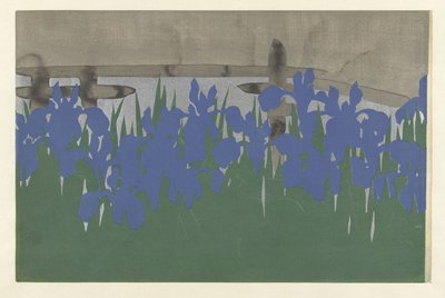 Iriser, 1909 (treblokktrykk) av Kamisaka Sekka