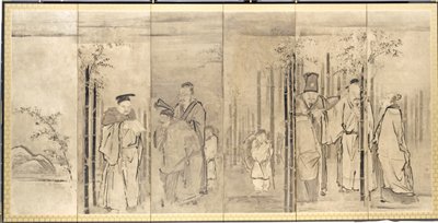 Seven Sages of the Bamboo Grove av Kanō Tan’yū