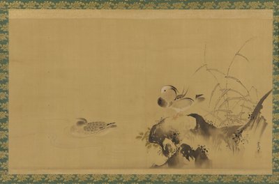 Mandarinender i et landskap, Edo-perioden, midten av 1600- og begynnelsen av 1700-tallet. av Kanô Yôboku Tsunenobu