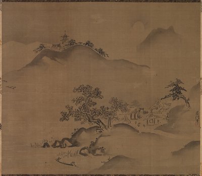 Kinesisk landskap av Kano Chikanobu