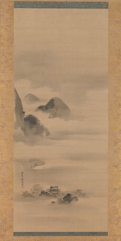 Landskap i måneskinn, etter 1662. av Kanō Tan’yū