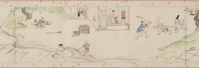 Mirakler utført av bodhisattva Jizo-kopi av en del av en håndrull, Edo-periode, 1627. av Kanō Tan’yū