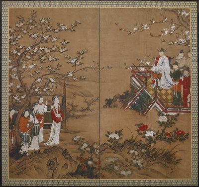 den kinesiske keiseren Ming Huang og yang Ku EI-non av Kano school