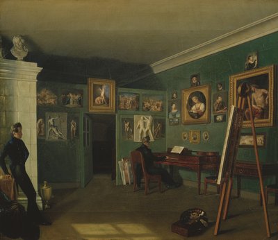The Painters Studio, 1830 av Kapiton Selentsov
