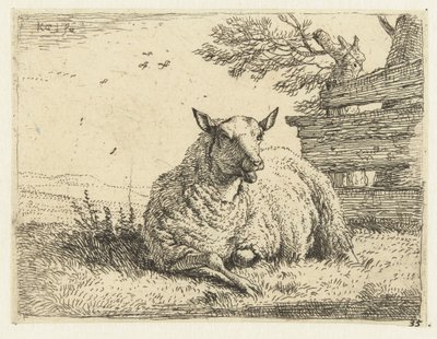 Sauer ved et gjerde av Karel Du Jardin