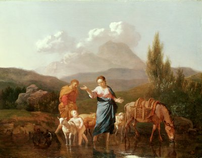 Hellig familie ved en bekk av Karel Dujardin