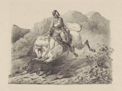 Flyktende soldat til hest av Karel Frederik Bombled