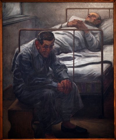 Sykehus. Maleri av Karel Myslbek (1874-1915), Olje på lerret 1910. Tsjekkisk kunst 20. århundre. Veletrzni-palasset (Messepalasset), Praha (Tsjekkia). av Karel Myslbek
