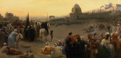 Fantasi i Egypt (olje på lerret) av Karel Ooms