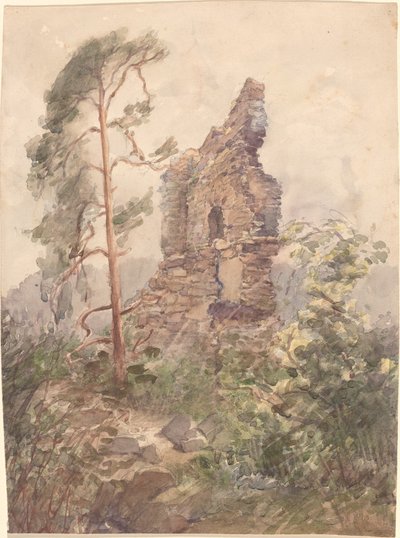 Landskap med ruin av Karel Vitezslav Masek