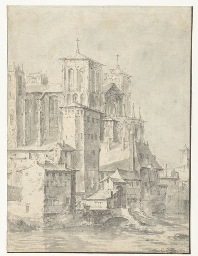 Lyon katedral av Karel du Jardin (possibly)