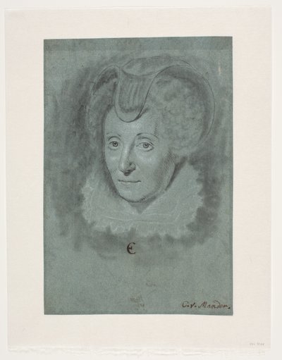Damens portrett. Louise de Coligny. av Karel van III Mander