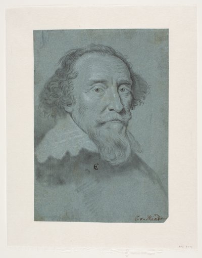 Mannsportrett. Henrik, greve av Bergh. av Karel van III Mander