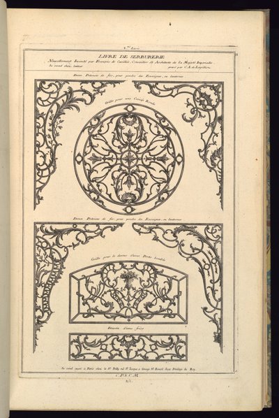 To jerngalger, for å henge skilt eller lanterner av Karl Albert von Lespilliez